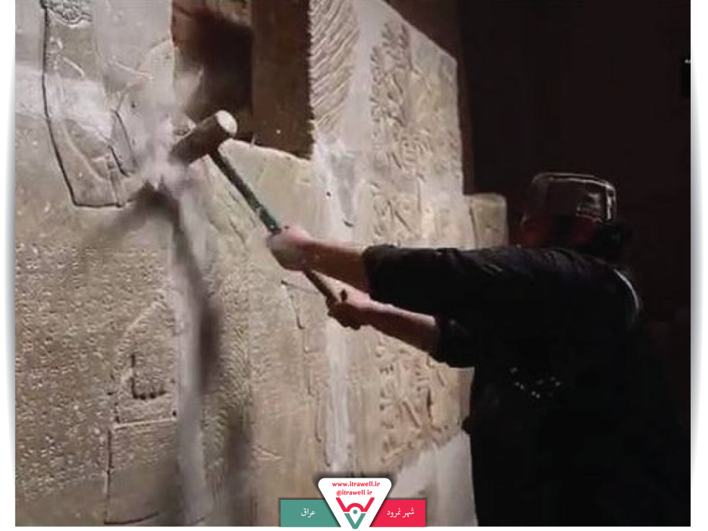 تخریب آثار تاریخی شهر نمرود توسط داعش