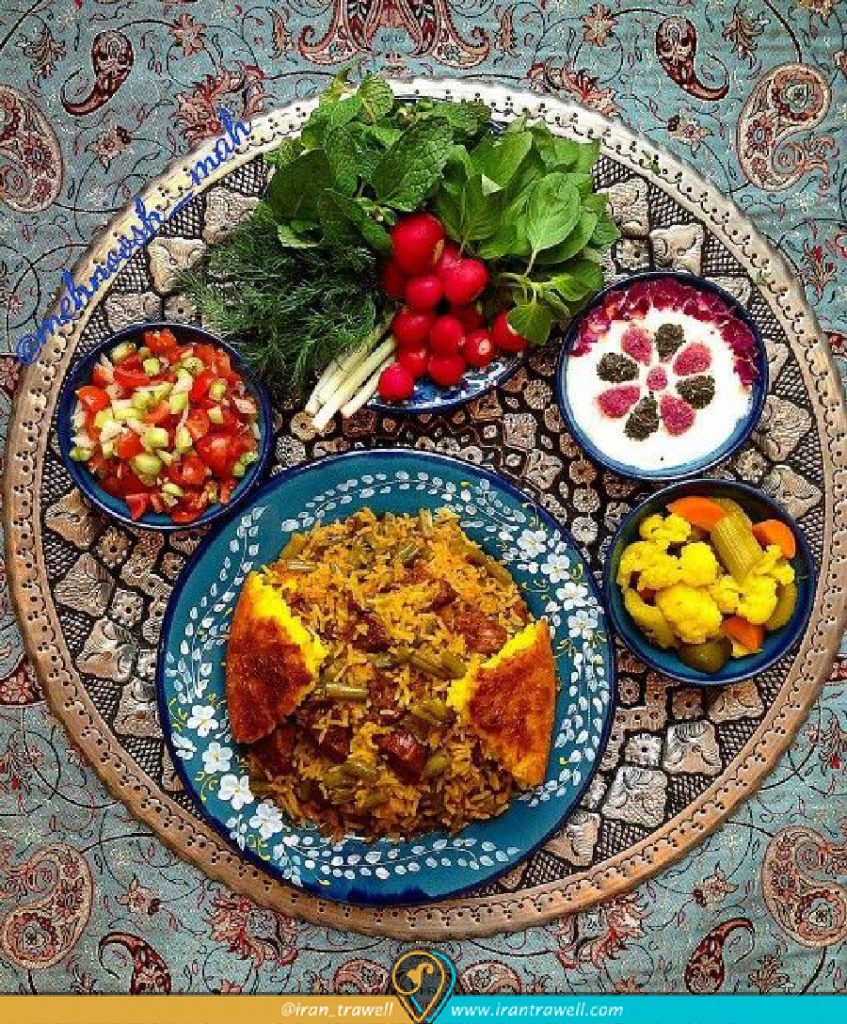 لوبیا پلو شیرازی