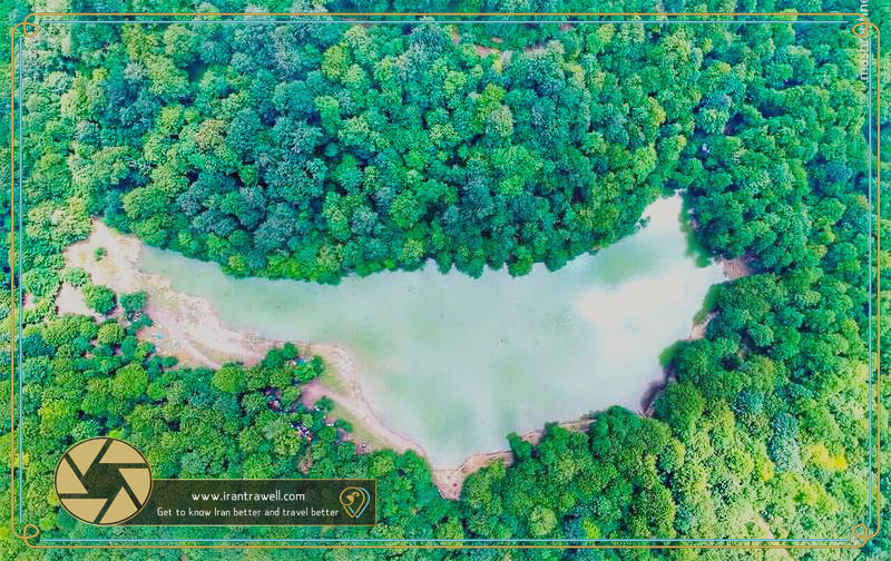 عکس هوایی دریاچه چورت مازندران