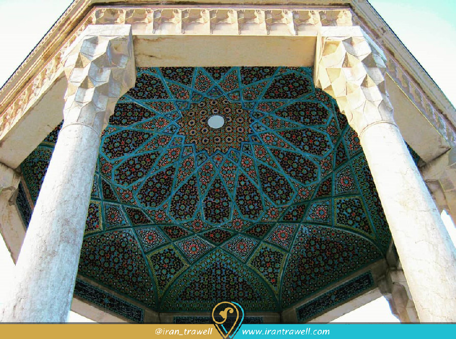 کاشی معرق های سقف حافظیه شیراز