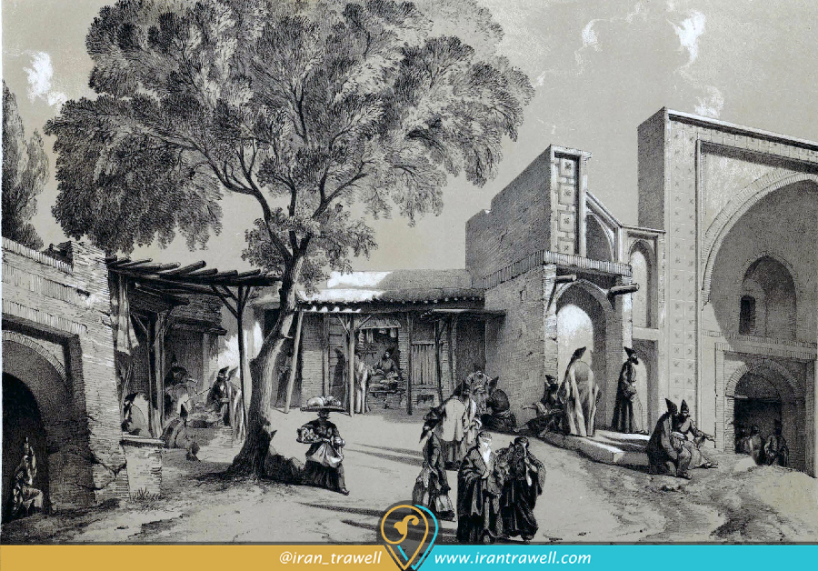 بازارهای اطراف مسجد جامع قزوین در دوره قاجار